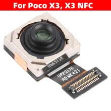 Original For Xiaomi Poco X3 , X3 NFC 64MP Rear Back Camera Module Main Backside Big Camera Flex Cable Repair Parts