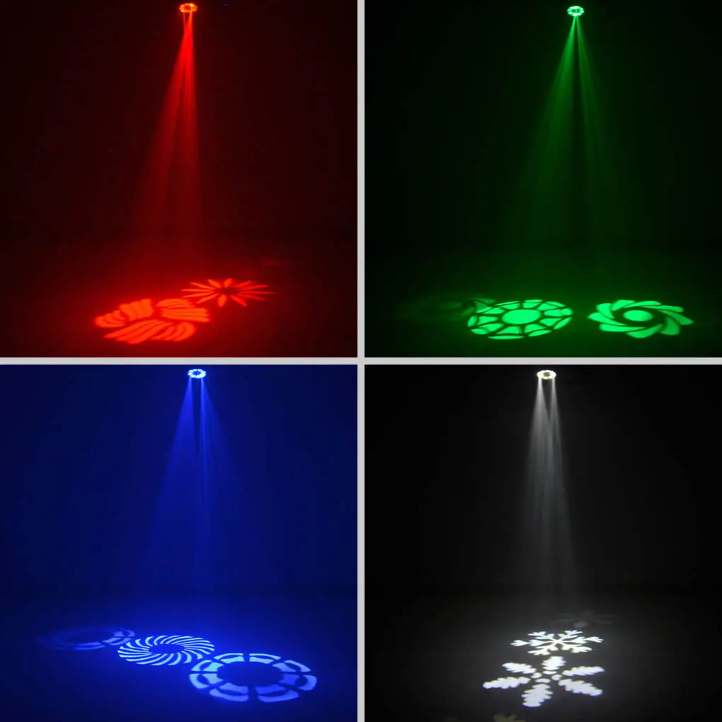 AUCD 8 Lens Remote Rotate RGBW LED Pattern Projector PAR Lights DMX Moving Gobo Spotlight Disoc Party DJ Show Stage Lamp LE M8Y|led light dj|light