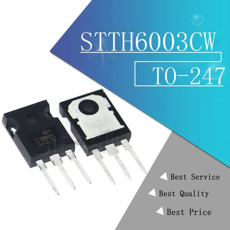 5 шт. STTH6003CW TO-247 STTH6003 TO247 300V 60A новый оригинальный | Электронные компоненты и