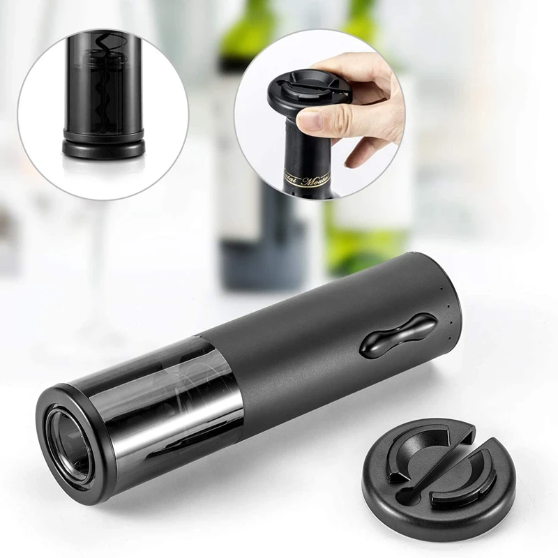 

Hot XD-Automatic Electric Wine Opener Rechargeable Corkscrew Creative Wine Bottle Opener with USB Charging Cable Suit for Home