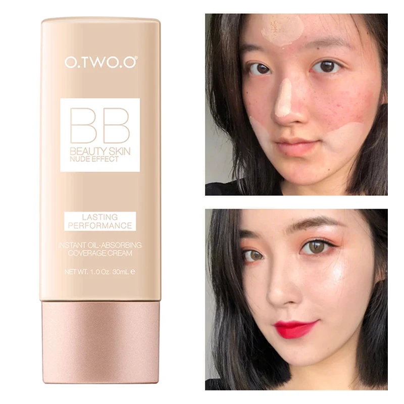 

BB Cream Liquid Foundation Waterproof Cover Blemishes Dark Circles Freckles Acne Spots Brighten Oil Control Natural Makeup 30ml