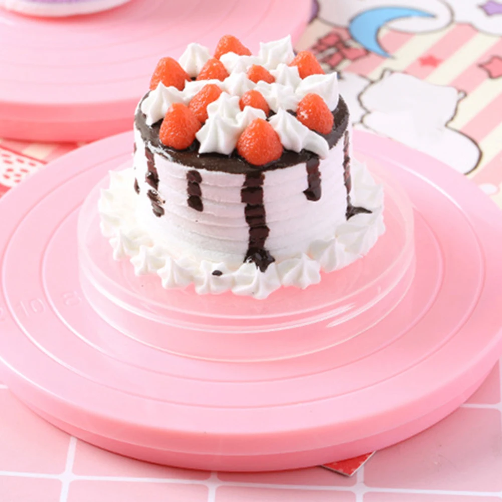 На каблуке 14 см с круглым Еда класс Пластик Вращающийся Поворотный Стол для торта