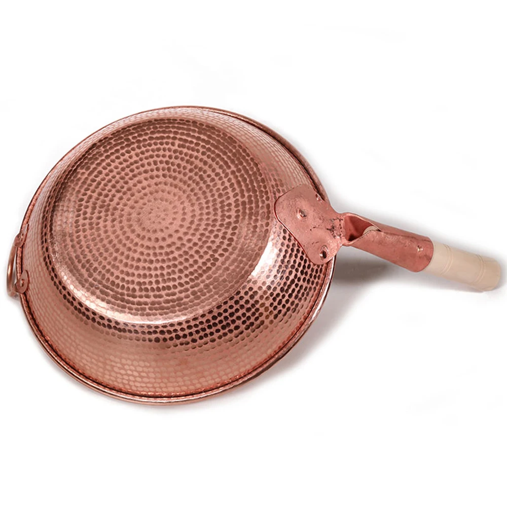 Медный вок ручной работы бытовой утолщенный ВОК медный горячий горшок