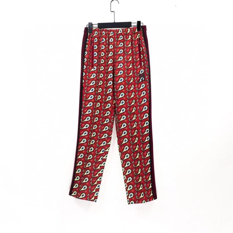 

AWGE Needles Pants Men Women 1:1 High Quality Butterfly Embroidery Ribbon Needles Sweatpants Digital Printing Trousers