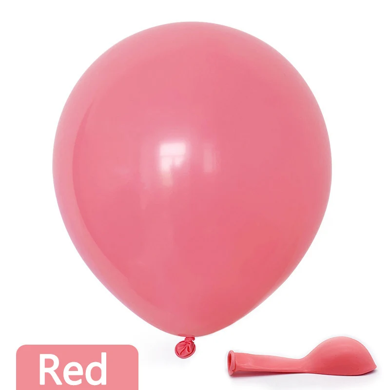 Red 100 шт./компл. 10 дюймов разноцветных шаров утолщенной латексные круглые шарики, свадебной церемонии, дня рождения или фестиваля, украшение дома вечерние поставки - Цвет: Red
