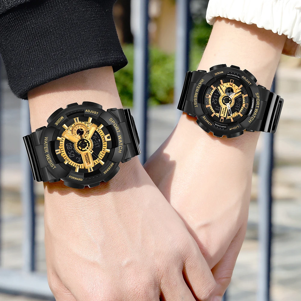Мужские спортивные часы SANDA в стиле G светодиодные цифровые модные для пары