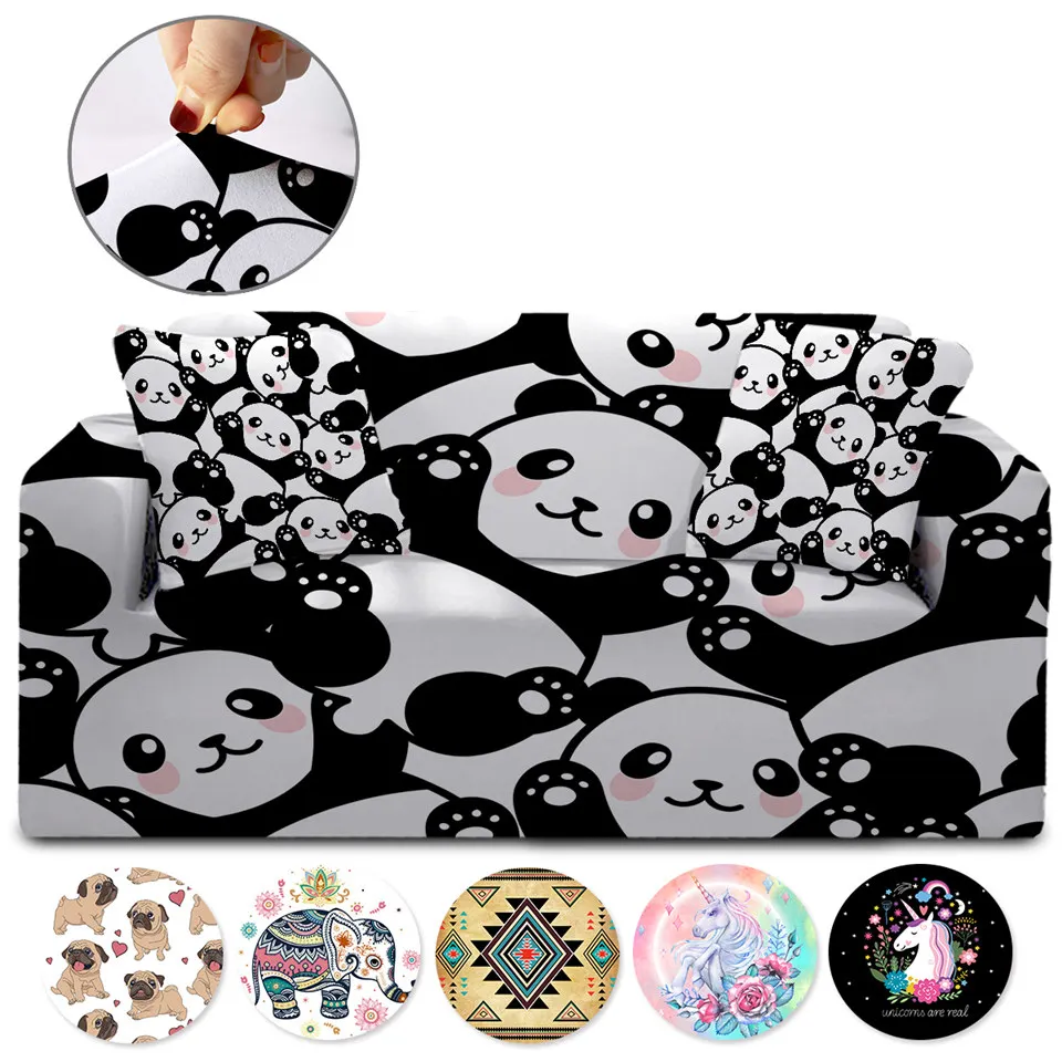 Постельное белье на выход чехол для дивана с пандой изображением животных из
