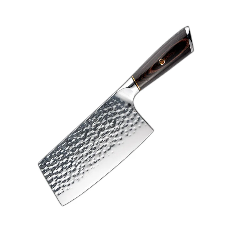 

Kitchen Knife Chinese 7 Inch 8 inch Cleaver Cutter Knife Forged Stainless Steel Full Tang Chef Butcher Chopper Meat Santoku Tool