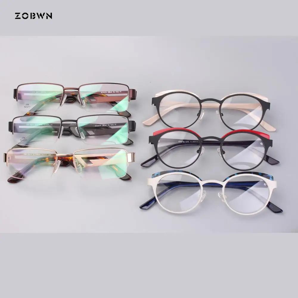 Mix wholesale metal eye glasses women Geometric round frames Glasses male Eyewear Female quadros lentes opticos para mujer gafas