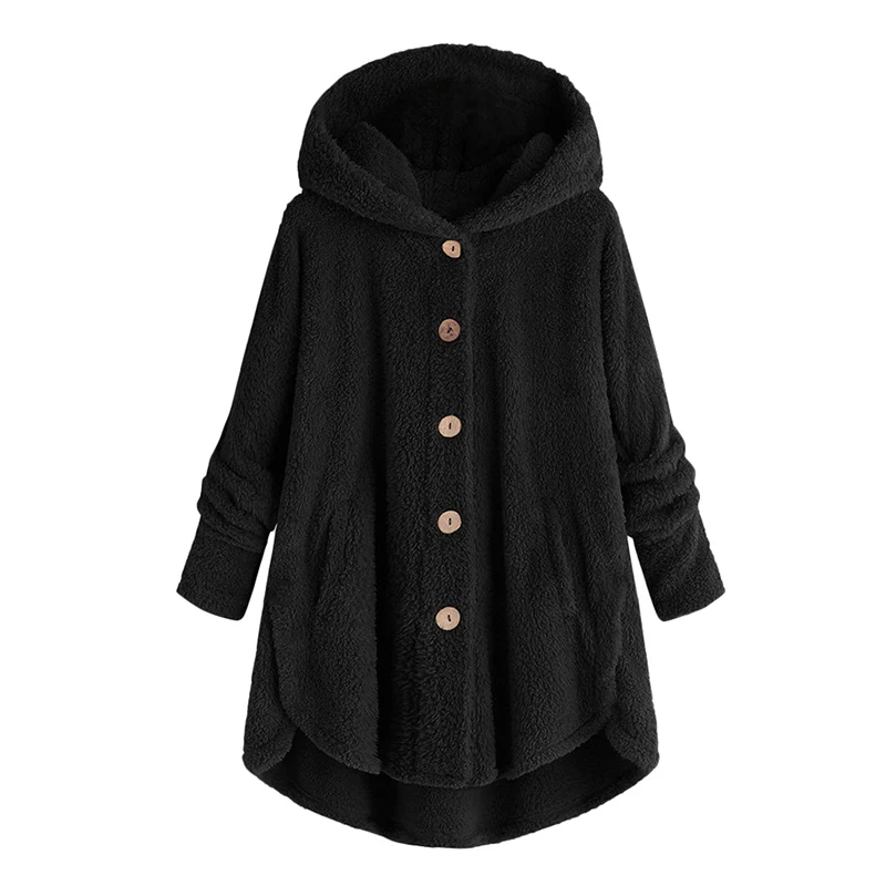 AECU Faux Fur Women Jacket Coats S-5XL Hoodies Winter Elegant Loose Female Warm Outwear Cardigan Streetwear Plus Sizes Coat