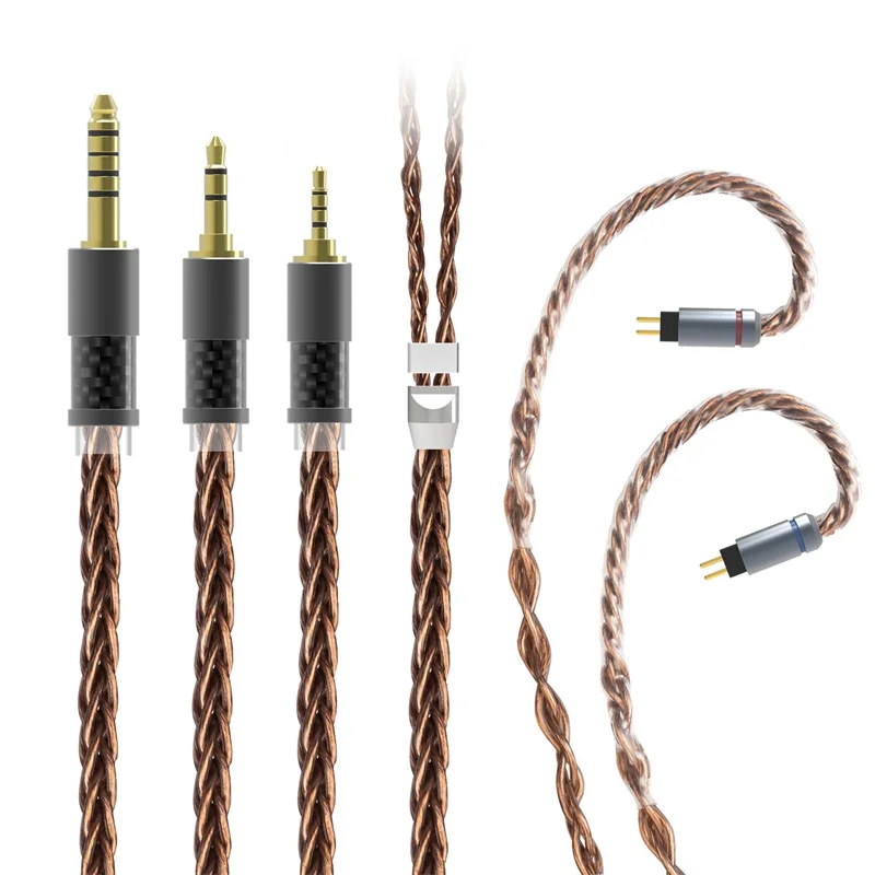 

KBEAR Crystal-B 8 Core 7N OCC Upgrade Cable For HiFi In-ear Monitors IEM MMCX/2PIN/QDC/TFZ Connectors Music/Sports Headphones