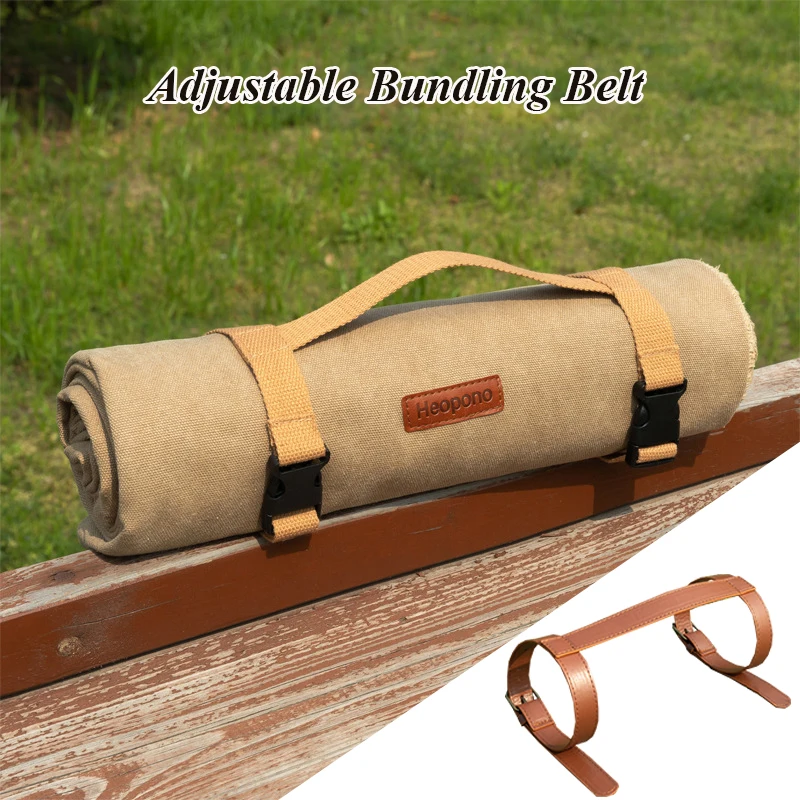 

Pu Leather Picnic Blanket Strap Outdoor Floor Mat Camping Picnics Motorcycle Bedroll Straps Leather Binding Webbing Belt