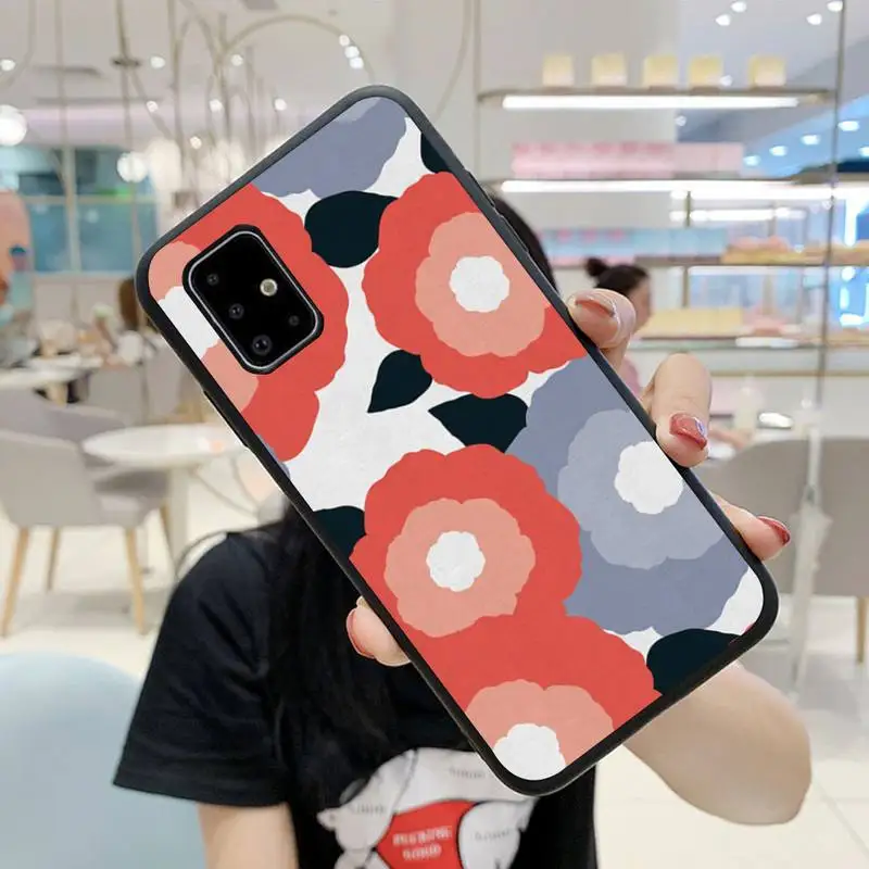 

Colorful flowers Phone Case For Samsung S5 S6 S7 S8 S9 S10 S20 S21 Edge Plus E Fe Lite Cover