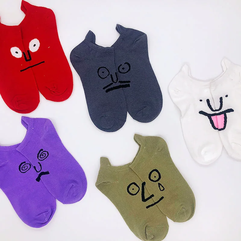 Кавайные носки унисекс Женские ботильоны красочные забавные для девочек в