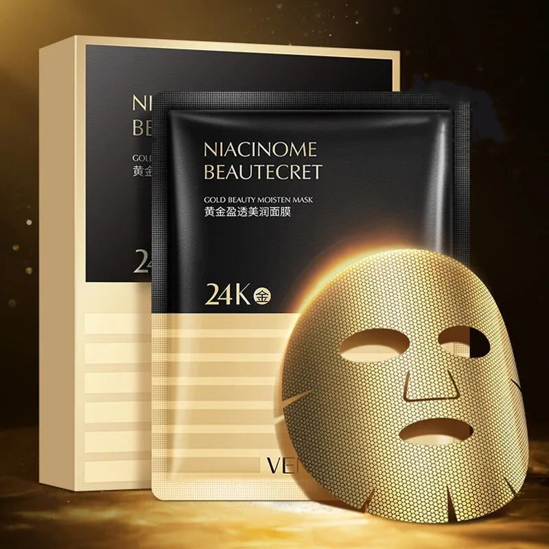 

24k Gold Collagen Face Masks Anti-Aging Wrinkle Blackheads Acne Firm Hydrating Whitening Mask Shrink Pores Skin Care Facial Mask