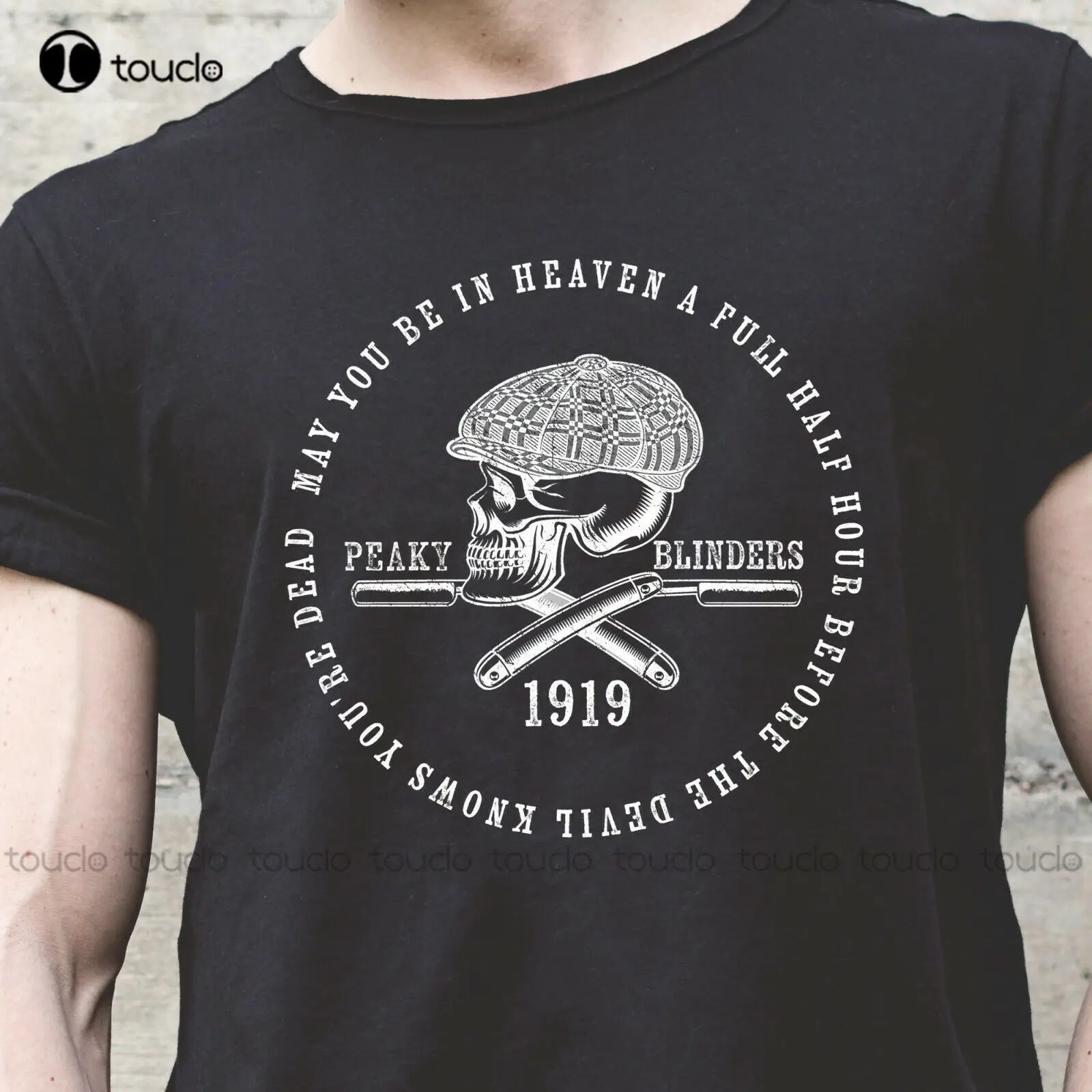 

Peaky Blinders 1919 Unisex T-Shirt with Devil Quote Fashion Man's Tee