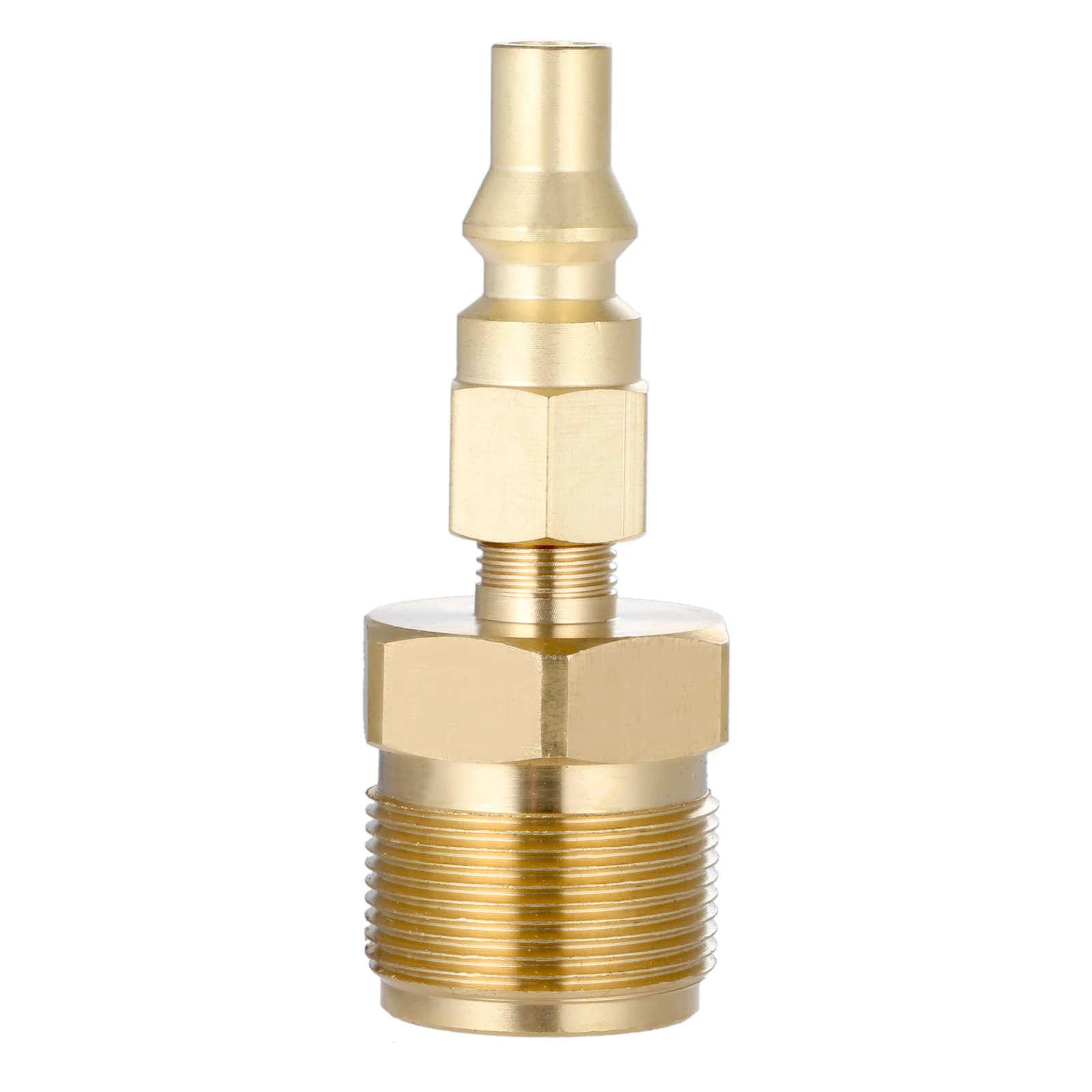 

Propane Brass Adapter Quick Connect Fitting 1/4" Disconnect Plug with 1lb Bottle Tank Thread for RV Portable BBQ Camper Grill