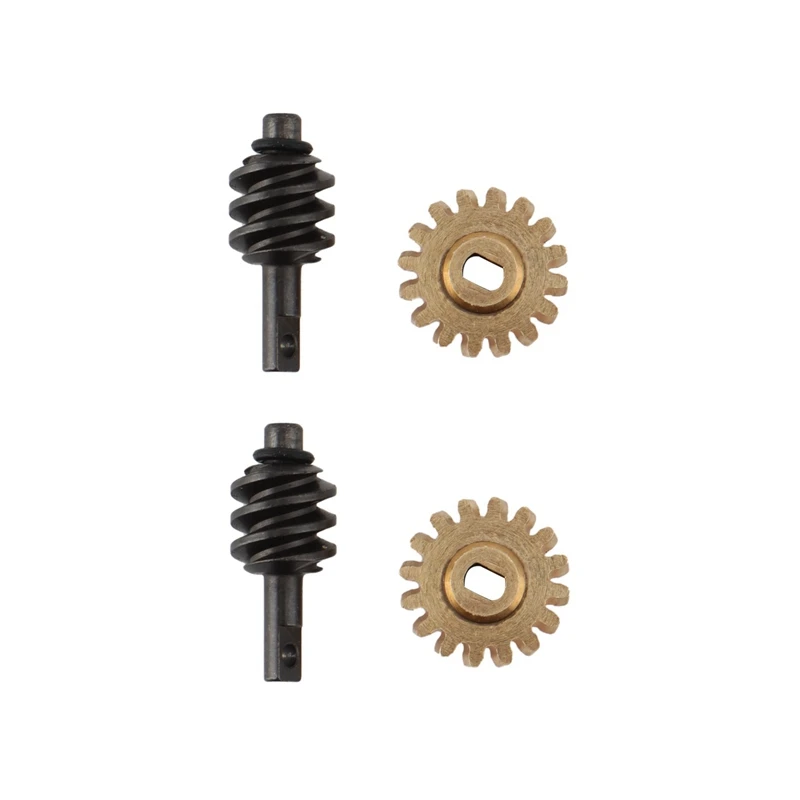 

2 Set Steel Brass Front Rear Axle Gears Overdrive Differential Gears for Axial SCX24 1/24 RC Crawler Car Upgrade Parts