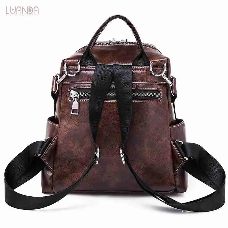 Модный кожаный рюкзак Женские винтажные рюкзаки для девочек подростков