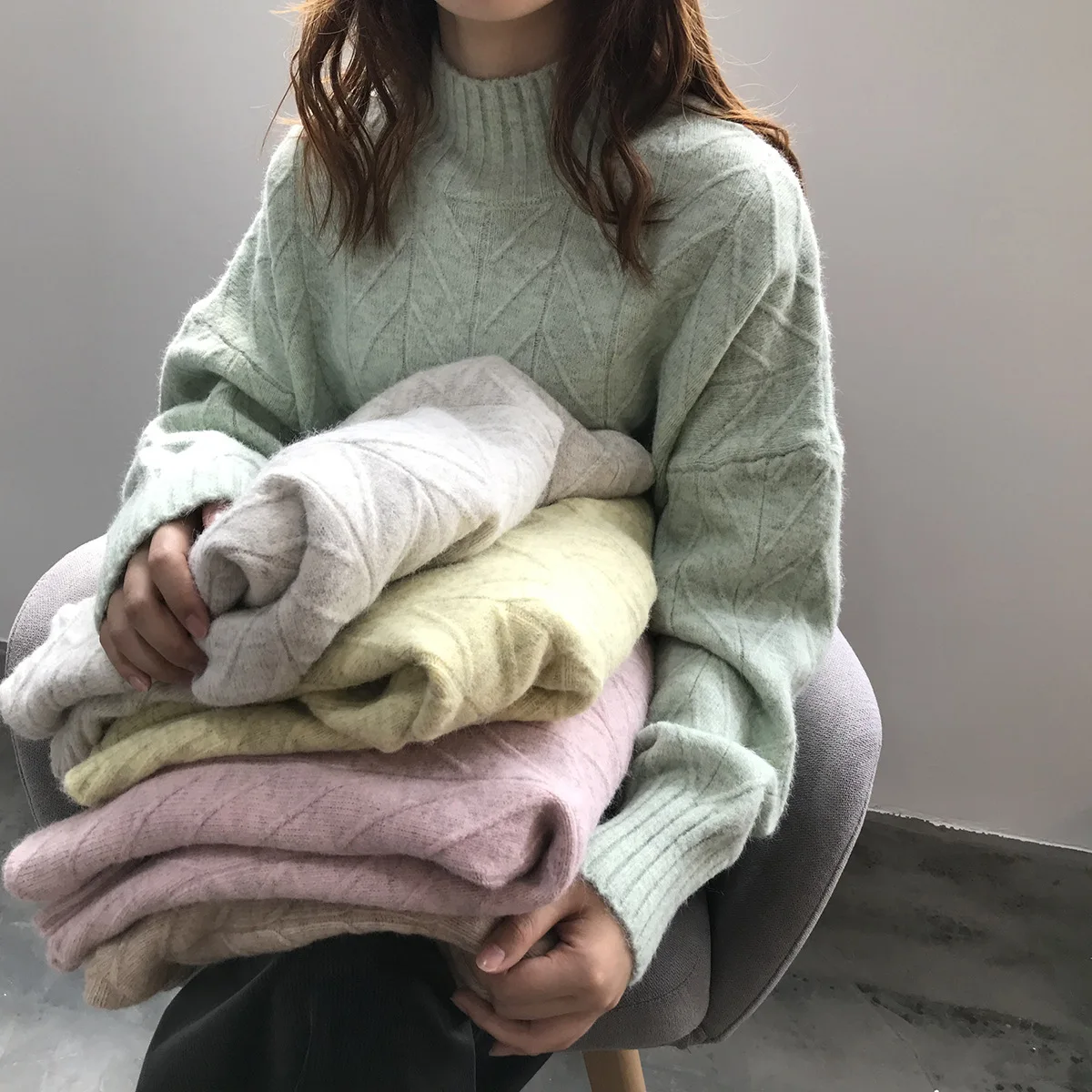 Новинка 2019 зимний свободный свитер от ветра женский корейский Тонкий теплый