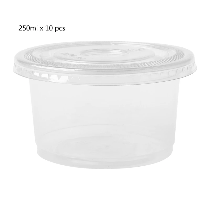10 шт. одноразовых чашек набор 250 мл контейнер для соуса чашка выстрела Jello слайма с