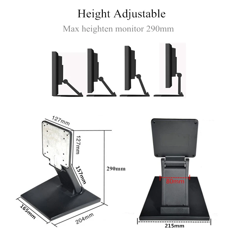 Adjustable LCD TV Stand Folding Metal Monitor Desk Support VESA Hole 75x75mm&amp100x100mm | Компьютеры и офис