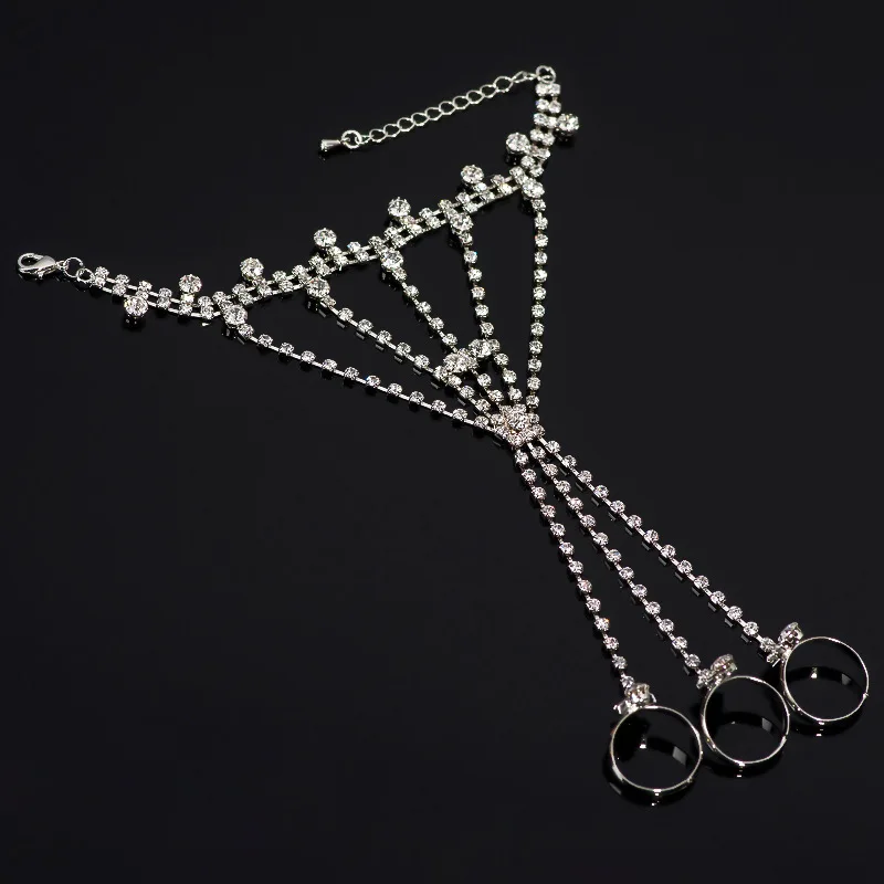 

Роскошные браслеты с кристаллами серебряного цвета браслеты свадебные модные ювелирные изделия браслеты с подвесками для женщин подарок