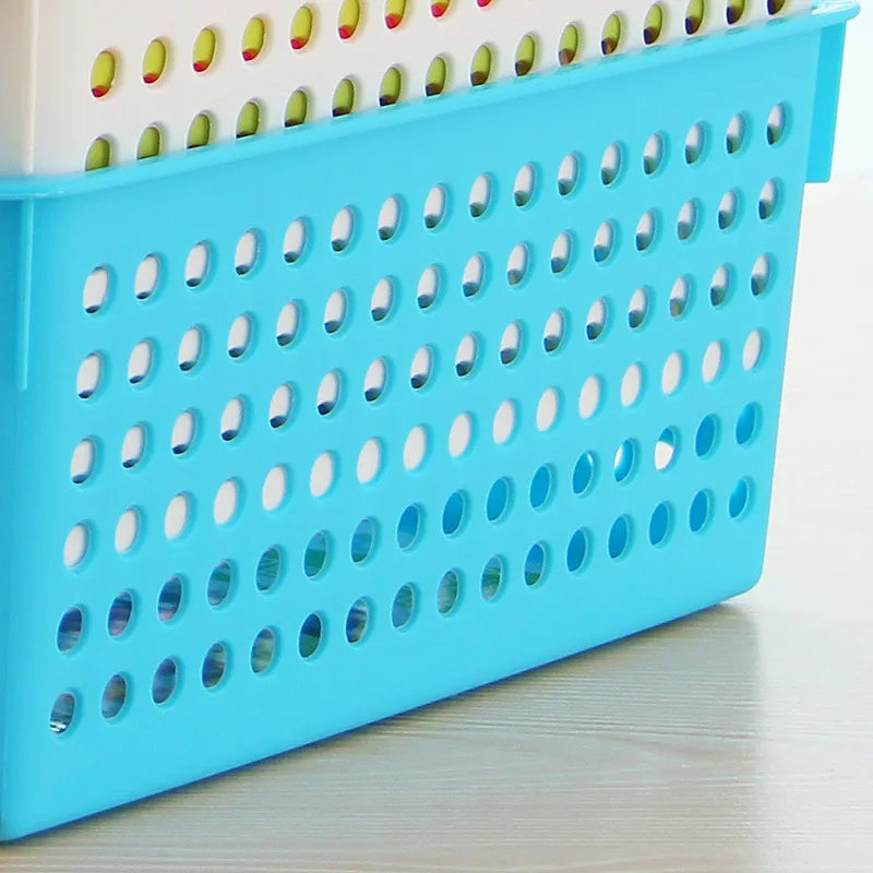 Толстая пластиковая многоцелевая прямоугольная корзина для хранения кухонная