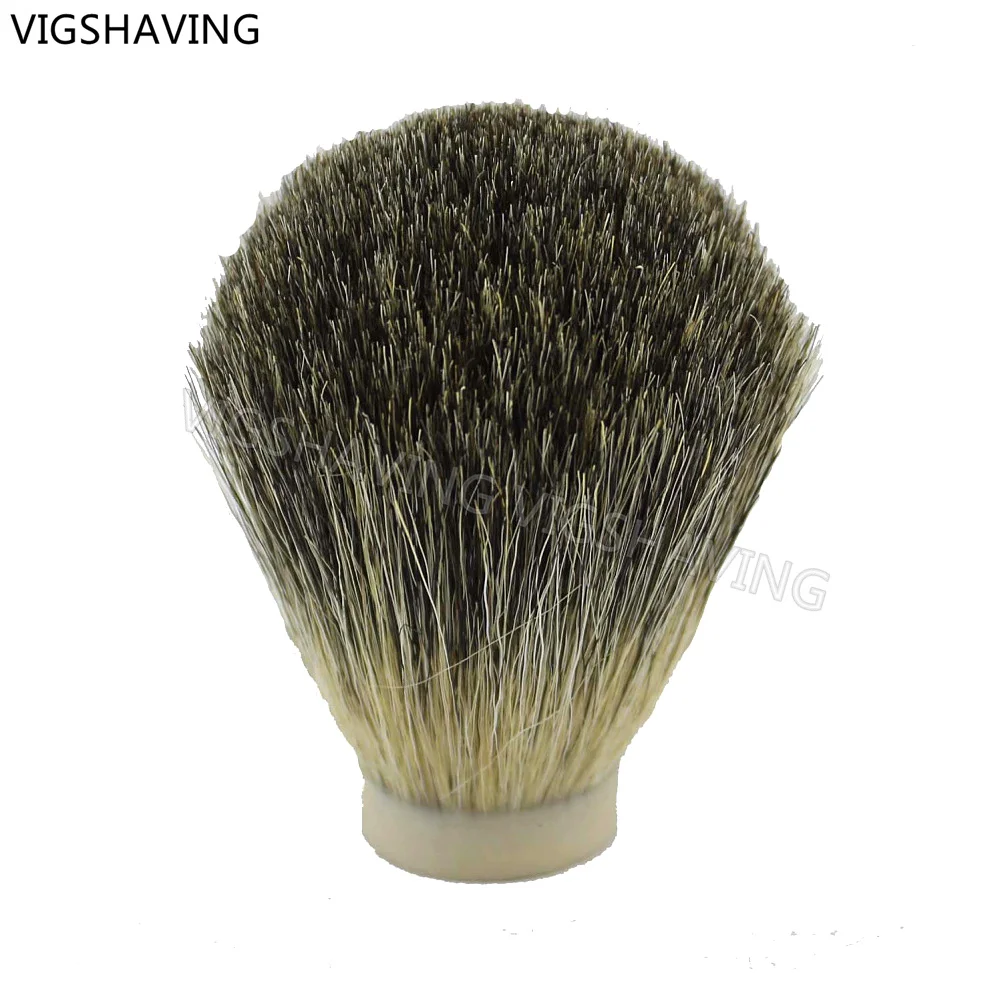VIGSHAVING 20 мм/22 мм/23,5 мм серый чистый барсук волос щетка для Бритья узел головка для DIY кисти ручка