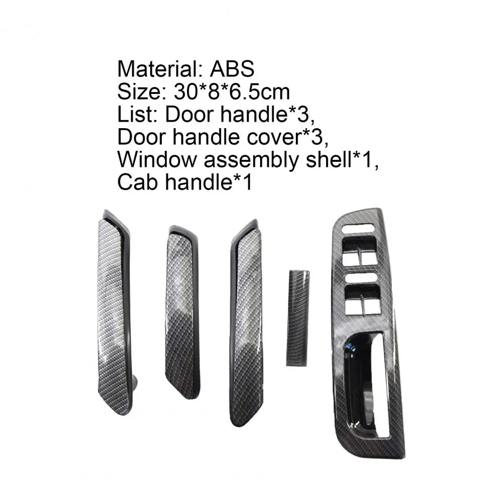 

8Pcs Door Handle Kit Universal Anti-scratch ABS Car Carbon Pattern Door Handle 3B4867371L 3B4867372R for Passat B5 1998-2005