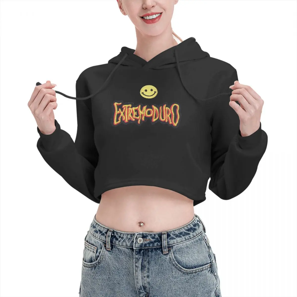 

Open navel Cat Ear Hoodie Sweater Extremoduro (2) Hooded rope Nerd sexy Print R251 Hoodie