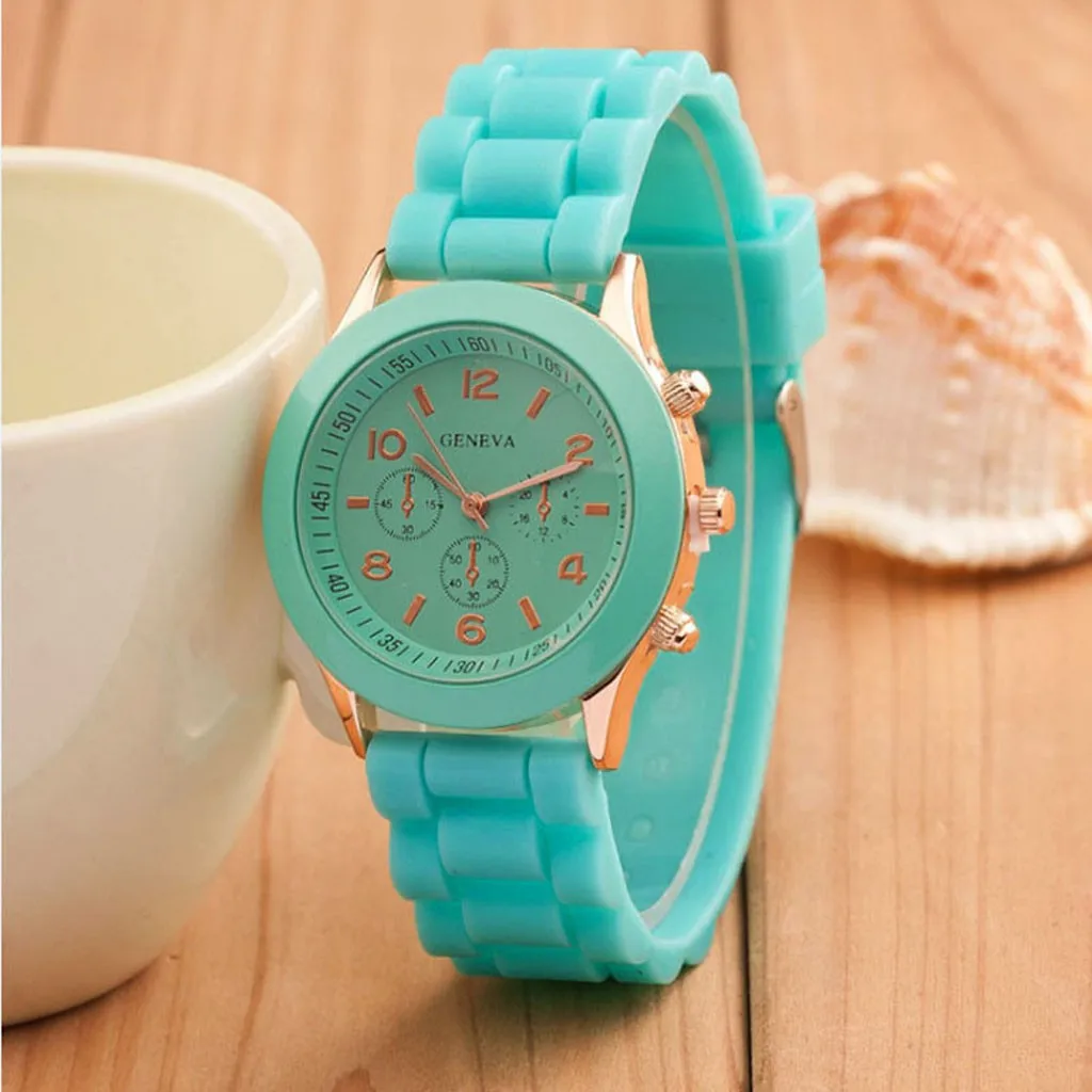Унисекс силиконовые резиновые гелевые кварцевые аналоговые спортивные наручные