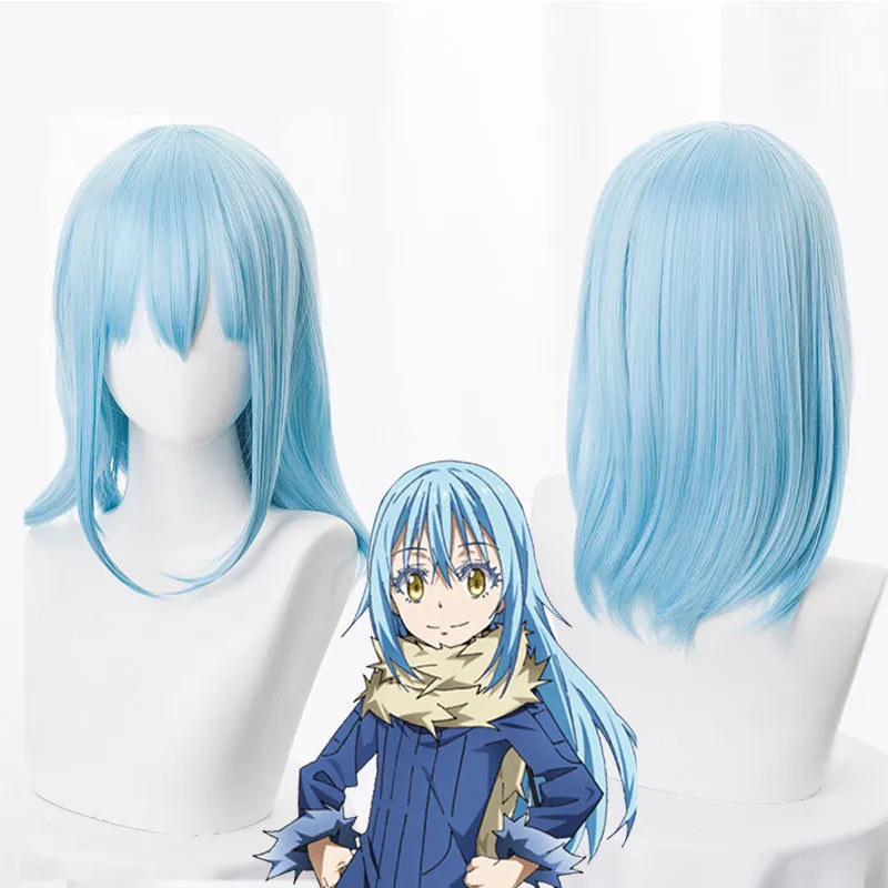 

That Time I Got Reincarnated as a Slime Synthetic Wig Rimuru Tempest Long Blue Hair Role Play Tensei shitara Slime Datta Ken