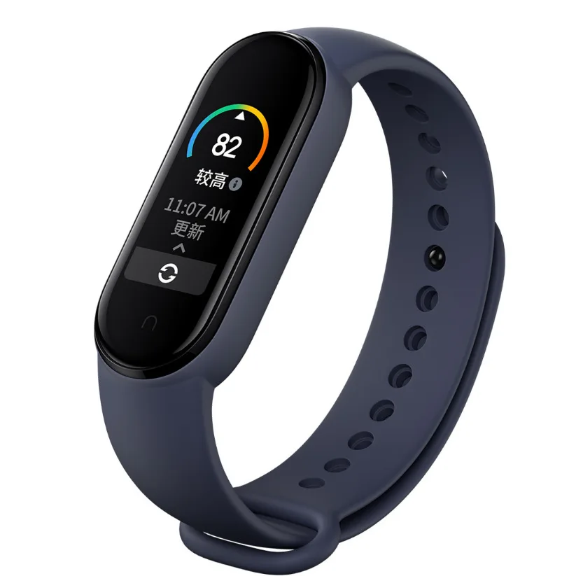 

Сменный силиконовый браслет для Xiaomi mi band 5, эластичный Водонепроницаемый умный аксессуар, однотонный
