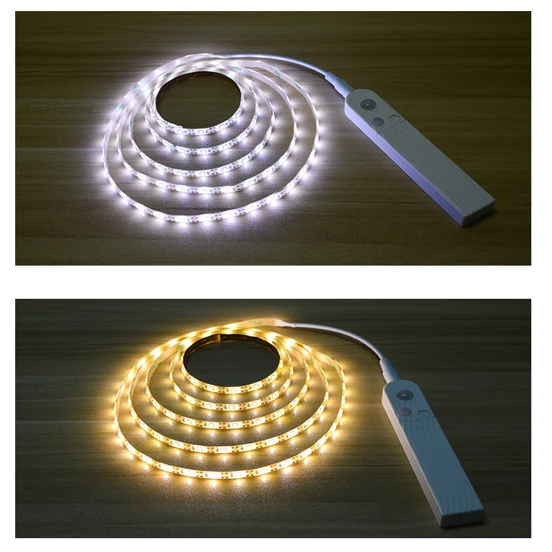 Светодиодный светильник для шкафа с датчиком движения 1 м 2 3 под кроватью