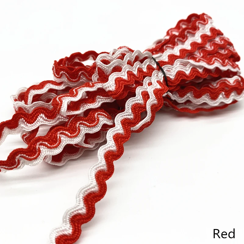 5 ярдов двухцветная изогнутая волнистая лента с кружевной отделкой для рукоделия