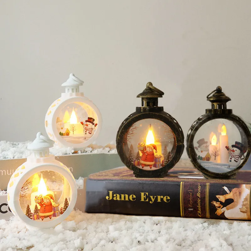 

Christmas LED Light Santa Claus Snowman Lantern Merry Christmas Decorations for Home DIY Xmas Tree Ornaments Kids Gifts New Year