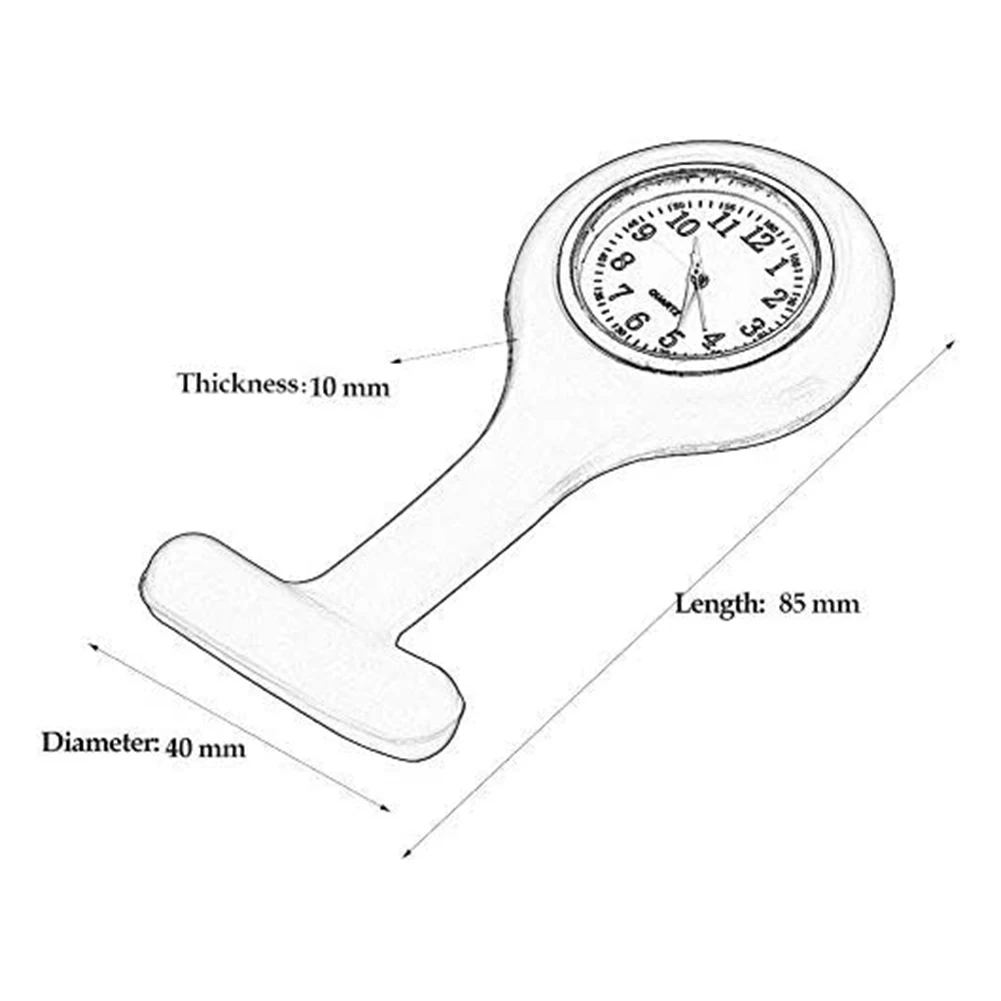 

Fashion Pocket Watches Analog Nurse Silicone Numerals Pin Brooch Arabic Watches Elegant Watch Comfortable Element