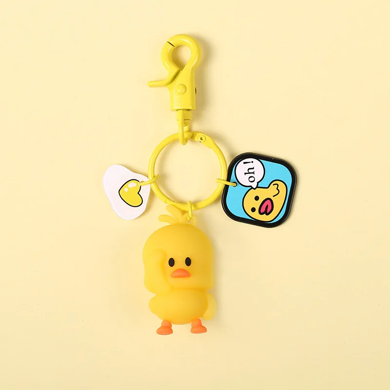 

2020 Hot Cute Animal Yellow Duck Keychains Cute Creative Car Pendant Key Chain Bag Hanging Ornaments Boudoir Small Gift Key Ring