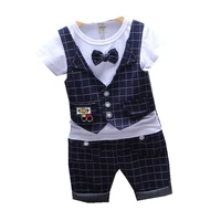 new summer baby boy clothes children fashion girls plaid t shirt shorts 2pcssets toddler cotton casual clothing kids tracksuits
