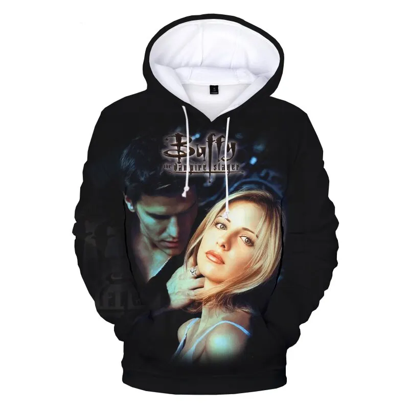 

Tv show-moletom com capuz vampiro slayer, unissex, casual, moletom, roupa de rua harajuku, masculino e feminino
