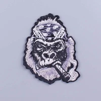 gorillapunk patch skull sewing badge patch iron on patches on clothes embroidered patches for clothing skeleton stripe appliqu