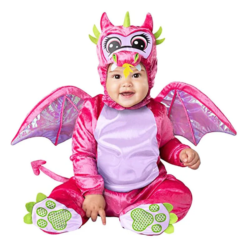 

2022 Halloween Costume Jumpsuit Cute Animal Monkey Polar Bear Cosplay Boy Jumpsuit Pig Girl Model Baby Cosplay Set Cute