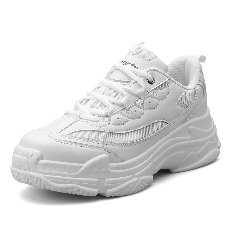 Chaussures Pour Hommes, мужская повседневная обувь, обувь для взрослых, мужские кроссовки, мужские удобные Sapato Masculino, люксовый бренд размера плюс 45 - Цвет: Белый