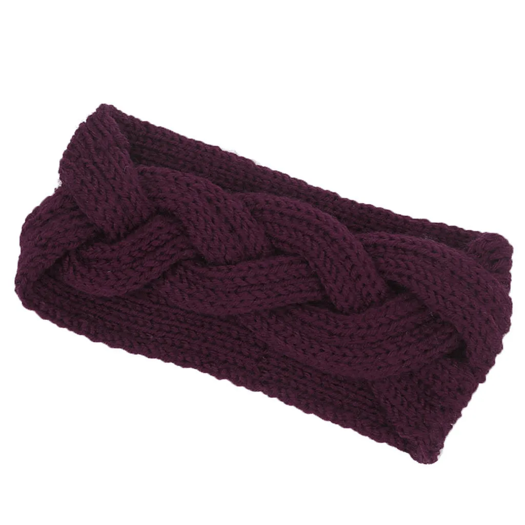 Ободки для женщин вязаные повязки волос детей девочек Зимняя Теплая повязка на