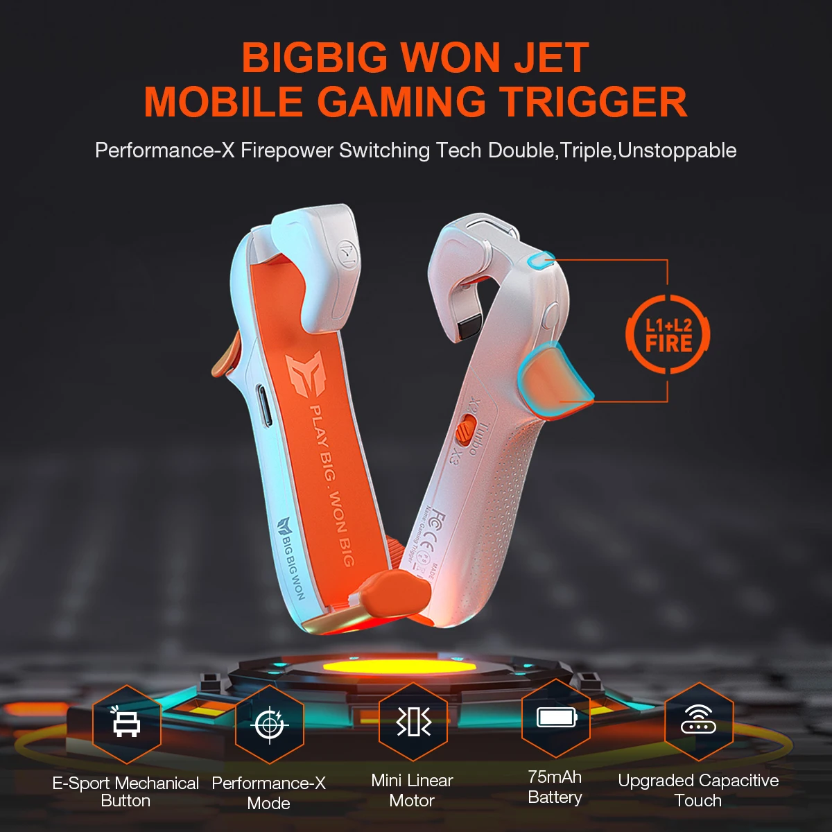 

PUBG Mobile Game Trigger One-click 2X/3X Turbo Burst Plug and Play for iOS/Android Smartphone Game Trigger for PUBG/Fortnite/COD