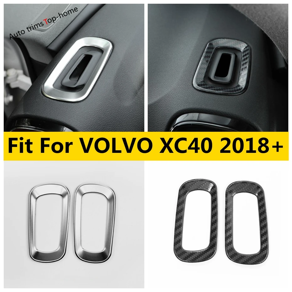 

For VOLVO XC40 2018 - 2022 Front Dashboard Side Air AC Condition Outlet Vent Decoration Cover Kit Trim Car Interior Accessories