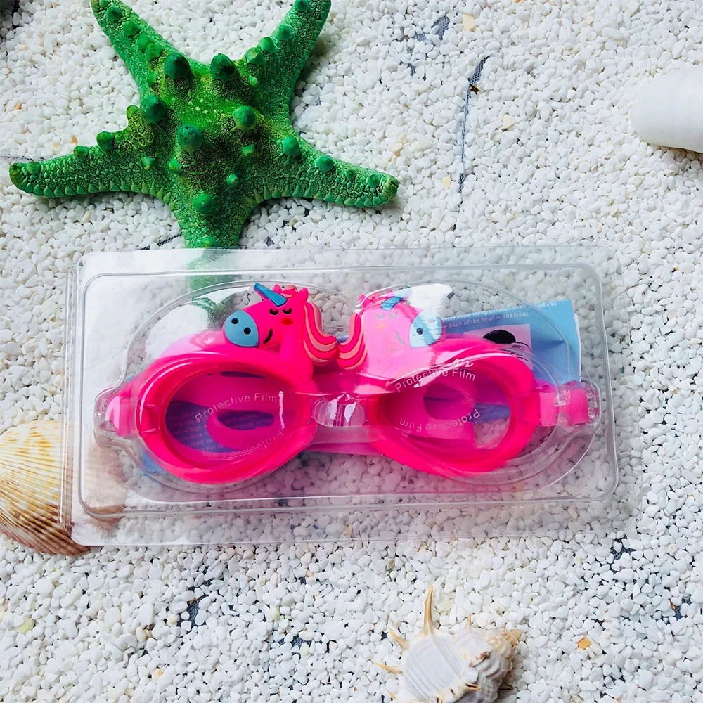 От 3 до 7 лет детские очки с мультяшными животными цветные водонепроницаемые анти