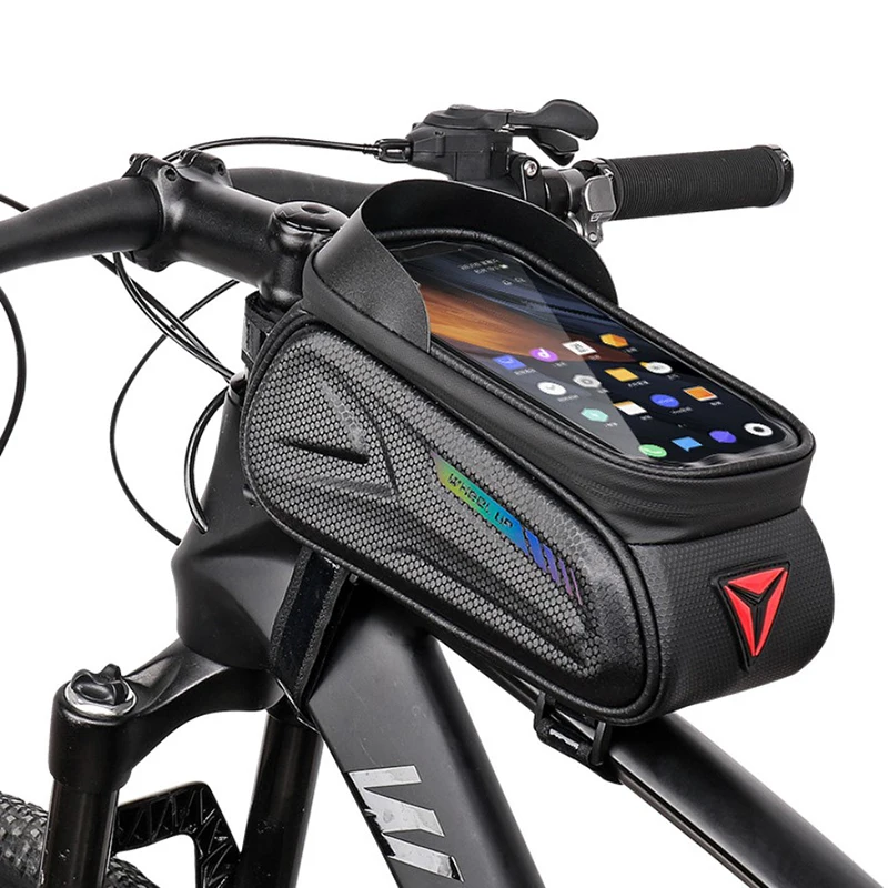 

7.0 Inch Touch Screen Bicycle Bags,MTB Cycling Bike Head Tube Bag,Bicycle Handlebar Cell Mobile Phone Bag Case Holder For Bike