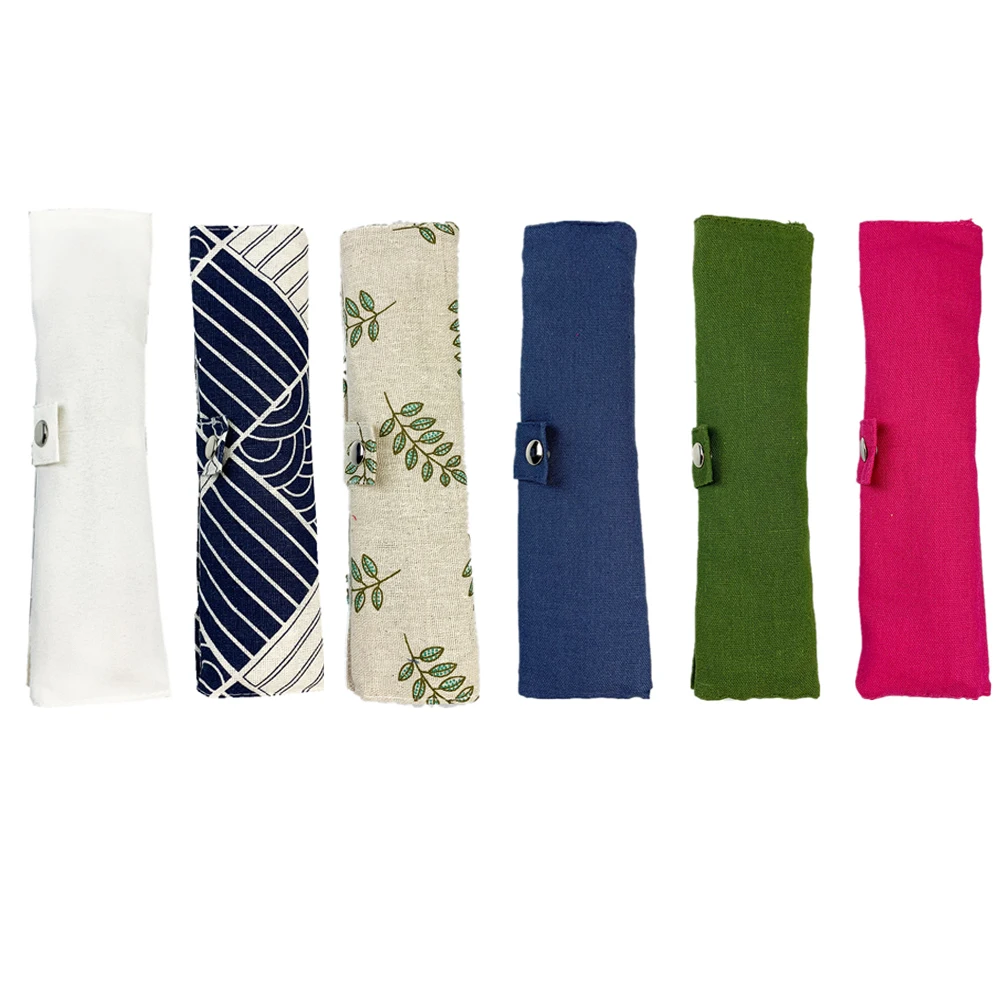 Набор деревянных столовых приборов из бамбуковой соломы набор посуды с тканевым